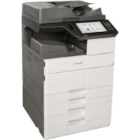 Lexmark MX911DTE Laser Multifunction Printer - Monochrome - Copier/Fax/Printer/Scanner - 55 ppm Mono Print - 1200 x 1200 dpi Print - Automatic Duplex Print - Up to 300000 Pages Monthly - 2150 sheets Input - Color Scanner - 600 dpi Optical Scan - Monochrome Fax - Gigabit Ethernet - USB - For Plain Pa