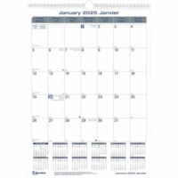 Blueline Net Zero Carbon Monthly Wall Calendar, 12"x17" - Julian Dates - Monthly, Yearly, Daily - January 2025 - December 2025 - 1 Month Single Page Layout - Twin Wire - Chipboard - 17" (431.80 mm) Height x 12" (304.80 mm) Width - Eyelet, Reference Calendar, Reinforced, Bilingual, Eco-friendly - 1 E