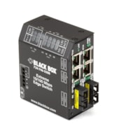 Black Box Extreme Heavy-Duty Edge Switch - 4 x Network (RJ-45) - 2 x SC Ports - DuplexSC Port - Single-mode - Fast Ethernet - 10/100Base-TX, 100Base-X - 20 km - Power Supply - Rack-mountable, Rail-mountable, Wall Mountable 