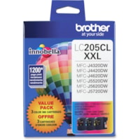 Brother Innobella LC2053PKS Original Ink Cartridge - Inkjet - Super High Yield - 1200 Pages Cyan, 1200 Pages Magenta, 1200 Pages Yellow - Cyan, Magenta, Yellow - 3 / Pack