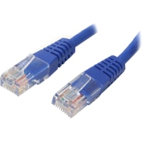 StarTech.com 50ft Blue Molded Cat5e UTP Patch Cable - Category 5e - 50 ft - 1 x RJ-45 Male - 1 x RJ-45 Male - Blue