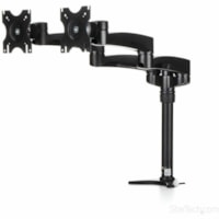 Bras support d'écran pour Ecran Plat - Noir StarTech.com - Hauteur réglable - 2 Écran(s) supportés - 12 po (304,80 mm) à 24 po (609,60 mm) Support d'écran - 60 lb (27215,54 g) Capacité de charge - 75 x 75, 100 x 100 - Compatibilité VESA - Acier, Plastiq