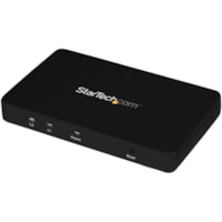 StarTech.com HDMI Splitter 1 In 2 Out - 4k 30Hz - 2 Port - Aluminum - HDMI Multi Port - HDMI Audio Splitter - Displays the same image w/ sound on 2 screens - Splits an HDMI video signal up to dual HD/ 4K 30Hz - EDID between your video source and displays - Up to 16.4ft (5m) w/ a passive HDMI cable -