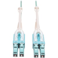 Tripp Lite by Eaton N820-02M-T Fiber Optic Duplex Patch Network Cable - 6.6 ft (2.01 m) Fiber Optic Network Cable for Network Device - First End: 2 x LC Network - Male - Second End: 2 x LC Network - Male - Patch Cable - LSZH - 50/125 µm - Aqua