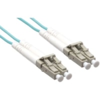 Axiom LC/LC Multimode Duplex OM4 50/125 Fiber Optic Cable 2m - 6.6 ft Fiber Optic Network Cable for Network Device - First End: 2 x LC Network - Male - Second End: 2 x LC Network - Male - 50/125 µm - Aqua