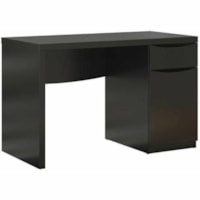 Bush Montrese Compact 47" Computer Desk, Classic Black - Rectangle Top - Contemporary Style - 1 Drawers - 200 lb (90.72 kg) Capacity - 30.2" (767.08 mm) Height x 47.1" (1196.34 mm) Width x 23.2" (589.28 mm) Depth - Computer, Home, Dorm, Office, Bedroom, Living Room, Home Office - Assembly Required -