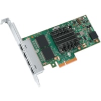 Intel Ethernet Server Adapter I350-T4 - PCI Express 2.1 x4 - Intel I350 - 4 Port(s) - 4 x Network (RJ-45) - Twisted Pair - Full Height Bracket Height - Low-profile, Full-height - Bulk - 10/100/1000Base-T - Plug-in Card