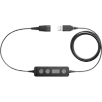 Câble de contrôle Link 260 4,9 pi (1,50 m) Déconnexion rapide/USB Jabra - 4,9 pi (1,50 m) Déconnexion rapide/USB Câble de contrôle pour Casque - Noir