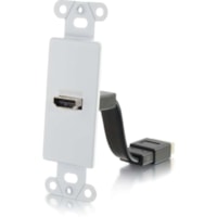 C2G Plaque avant 39710 - Fixation murale - Blanc - Aluminium - 1 x Port(s) HDMI