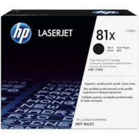 HP 81X (CF281X) Original High Yield Laser Toner Cartridge - Single Pack - Black - 1 Each - 25000 Pages