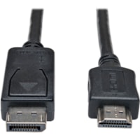 Câble audiovisuel P582-010 10 pi (3,05 m) DisplayPort/HDMI Tripp Lite series - 10 pi (3,05 m) DisplayPort/HDMI Câble audiovisuel pour Périphérique audio/vidéo, Moniteur, Téléviseur - Noir