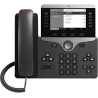 Cisco 8811 IP Phone - Corded - Wall Mountable - Black - 5 x Total Line - VoIP - 5" (127 mm) - User Connect License - 2 x Network (RJ-45) - PoE Ports