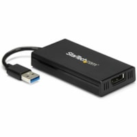 StarTech.com Adaptateur vidéo multi-écrans USB 3.0 vers DisplayPort 4K - Carte graphique externe certifié DisplayLink - Ultra HD 4K - 1920 x 1080 Pris en charge - Noir - 1 chaque