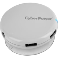 CyberPower USB 3.0 Superspeed Hub with 4 Ports and 3.6A AC Charger - White - USB - Rack Mount - 4 USB Port(s) - 4 USB 3.0 Port(s)