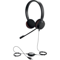 Jabra Evolve 20 UC Stereo - Stereo - USB - Wired - Over-the-head - Binaural - Supra-aural - Noise Cancelling Microphone - Noise Canceling - Black