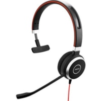 Jabra Evolve 40 Microsoft Lync Mono - Mono - USB, Mini-phone (3.5mm) - Wired - Over-the-head - Monaural - Supra-aural - Noise Cancelling Microphone - Noise Canceling