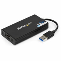 StarTech.com Adaptateur vidéo multi-écrans USB 3.0 vers HDMI - Carte graphique externe certifié DisplayLink - Ultra HD 4k - 1920 x 1080 Pris en charge - Noir - 1 chaque