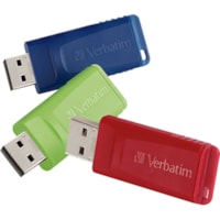 Clé USB Store 'n' Go 8 Go USB 2.0 Type A - Rouge, Bleu, Vert Microban - 8 Go - USB 2.0 Type A - Rouge, Bleu, Vert - À vie Garantie - 3 / emballage