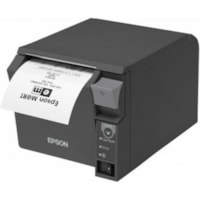 Imprimante thermique directe TM-T70II Bureau - Monochrome - Impression de Reçu - USB - Avec Couteau - Gris foncéEpson - 250 mm/s Mono - 180 x 180 dpi - largeur d'étiquette 3.13po (79.50 mm) - Automatique Découpage