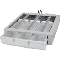 Ergotron SV43/44 Supplemental Triple Drawer - 3.8" (95.25 mm) Width x 10.5" (266.70 mm) Depth x 2.5" (63.50 mm) Height - Gray, White - 3