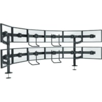 Chief KONTOUR K4G620B Desk Mount for Flat Panel Display - Black - 19" (482.60 mm) to 24" (609.60 mm) Screen Support - 180 lb (81646.63 g) Load Capacity - 75 x 75, 100 x 100 - VESA Mount Compatible