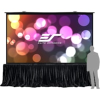 Elite Screens QuickStand 5-Second QS180HD 180" Manual Projection Screen - Front Projection - 16:9 - MaxWhite - 88.3" Height x 156.9" Width - Floor Mount