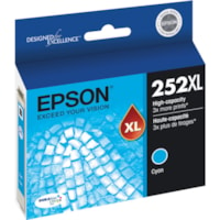 Epson - Cartouche jet d'encre DURABrite Ultra 252XL D'origine Élevé Rendement Jet d'encre - Cyan - 1 chaque - Jet d'encre - Rendement Élevé - 1 Unité