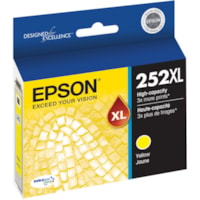 Epson - Cartouche jet d'encre DURABrite Ultra 252XL D'origine Élevé Rendement Jet d'encre - Jaune - 1 chaque - Jet d'encre - Rendement Élevé - 1 Unité