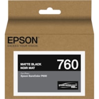 Epson UltraChrome HD T760 Original Ink Cartridge - Inkjet - Matte Black - 1 Each