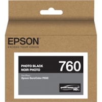 Epson UltraChrome HD T760 Original Ink Cartridge - Inkjet - Photo Black - 1 Each