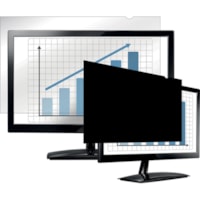 Filtre d'écran de confidentialité PrivaScreen - Noir - 1 chaque Fellowes - Pour 27 po (685,80 mm) Écran large LCD Moniteur - 16:9 - Résistant aux empreintes, Résistant aux rayures - 1 chaque