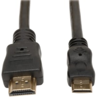 Câble audiovisuel P571-010-MINI 10 pi (3,05 m) HDMI Tripp Lite by Eaton - 10 pi (3,05 m) HDMI Câble audiovisuel pour Périphérique audio/vidéo, Caméra, Téléviseur, Caméscope - Supports up to 1920 x 1080 - Blindé - Doré Connect