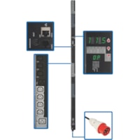 Tripp Lite by Eaton PDU3XVS6G20 30-Outlets PDU - IEC 60309 16/20A RED (3P+N+E) - 24 x IEC 60320 C13, 6 x IEC 60320 C19 - 11.50 kW - Network (RJ-45) - 6 ft (1.83 m) Cord Length - 0U - Vertical 