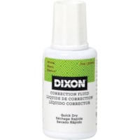 Liquide correcteur Dixon - Brosse Applicateur - 0,68 oz liq (20 mL) - Blanc - Non toxique - 1 chaque