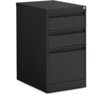 Offices To Go Mobile Pedestal - Box/Box/File - 3-Drawer - 15" Width x 23" Depth x 27.9" Height - 3 x Drawer(s) for Box, File - Vertical - Key Lock, Recessed Handle, Ball-bearing Suspension, Pencil Tray, Leveling Glide - Black - Metal