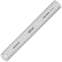 Westcott Transparent Nonshatter 30cm Ruler - 11.8" (300 mm) Length - Metric Measuring System - Acrylic - Transparent - 1 Each