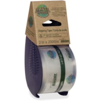 Bandit Earth Hugger Tape Dispenser - Holds Total 1 Tape(s) - Refillable - Eco-friendly, Ergonomic Design - Clear - 1 Each