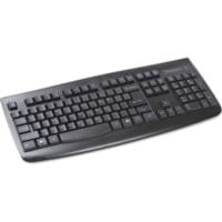 Kensington Pro Fit Wireless Keyboard - Black - Wireless Connectivity - RF - USB Interface - QWERTY Layout - Computer - Membrane Keyswitch - Black