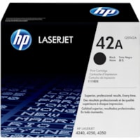 HP 42A (Q5942A) Original Standard Yield Laser Toner Cartridge - Single Pack - Black - 1 Each - 10000 Pages