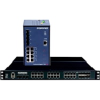 Fortinet FortiSwitch Ethernet Switch - 8 Ports - Manageable - Gigabit Ethernet - 10/100/1000Base-T, 1000Base-SX/LX, 1000Base-ZX - 3 Layer Supported - Modular - 4 SFP Slots - Optical Fiber, Twisted Pair - DIN Rail Mountable, Wall Mountable