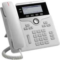 Cisco 7821 IP Phone - Corded - Wall Mountable, Desktop - White - 2 x Total Line - VoIP - 2 x Network (RJ-45) - PoE Ports