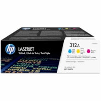 Cartouche toner 312A (CF440AM) D'origine Standard Rendement Laser - Paquet triple - Cyan, Magenta, Jaune - 3 / Carton HP - 27000 pages