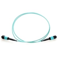 Axiom MPO Female to MPO Female Multimode OM3 50/125 Fiber Optic Cable - 3m - 9.8 ft Fiber Optic Network Cable for Network Device - First End: 2 x MPO Network - Female - Second End: 2 x MPO Network - Female - 50/125 µm - Aqua