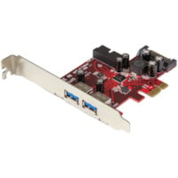 StarTech.com 4 Port PCI Express USB 3.0 Card - 5Gbps - 2 External & 2 Internal (IDC) - SATA Power - Add front or rear panel USB 3.0 ports to your computer case using USB 3.0 motherboard-style headers - 4 Port PCI Express USB 3.0 Card - 2 External & 2 Internal - SATA Power - UASP Support - 2 Internal