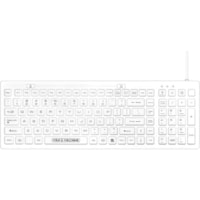 Clavier D Cool - Câble Connectivité - USB Interface - Anglais (USA) - QWERTY Disposition - Blanc Man & Machine - Câble Connectivité - USB Interface - 110 Touche(s) - Anglais (USA) - QWERTY Disposition - Ordinateur, Workstation - Mac, PC - Caoutchouc siliconé Pav&eacu