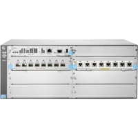 HPE 5406R 8-port 1/2.5/5/10GBASE-T PoE+/ 8-port SFP+ (No PSU) v3 zl2 Switch - 8 Ports - Manageable - Gigabit Ethernet, 10 Gigabit Ethernet - 1000Base-X, 10GBase-X - 3 Layer Supported - Modular - Twisted Pair, Optical Fiber - 4U - Rack-mountable - Lifetime Limited Warranty