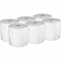 Scott Pro High-Capacity Hard Roll Towels with Elevated Design and Absorbency Pockets - 7.50" (190.50 mm) Width x 1150 ft (350.52 m) Length - White, Blue - 6 / Carton