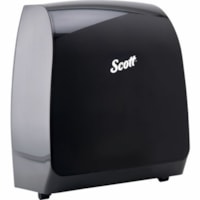 Scott Pro Automatic Hard Roll Towel Dispenser - Touchless Dispenser - 16.44" (417.58 mm) Height x 12.70" (322.58 mm) Width x 9.18" (233.17 mm) Depth - Black - Touch-free - 1 Each