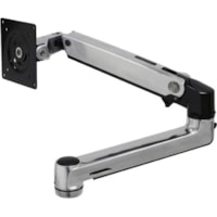 Ergotron Mounting Arm for Flat Panel Display, Notebook - Silver - Height Adjustable - 2 Display(s) Supported - 32" (812.80 mm) Screen Support - 25 lb (11339.81 g) Load Capacity - 75 x 75, 100 x 100 - VESA Mount Compatible