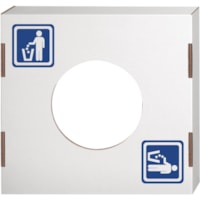 Bankers Box Waste & Recycling Bin Lids - Rectangular - Corrugated Paper - White - 10 / Carton